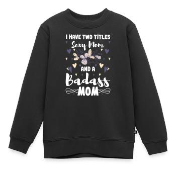 Alleinerziehend Team Verantwortung - Kinder Premium Organic Sweatshirt - Schwarz - Vorne - AI Model Kid Female (0cm)
