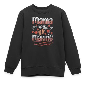 Bébé Maman Progéniture Ventre - Sweat Premium enfant bio - noir - Devant - AI Model Kid Female (0cm)