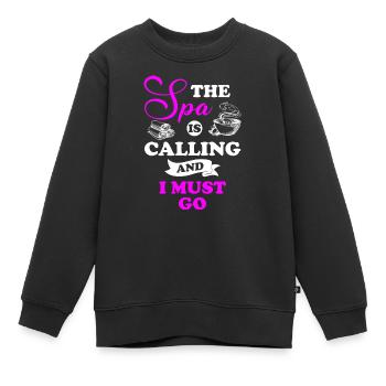 Wellness Relax Urlaub Beauty - Kinder Premium Organic Sweatshirt - Schwarz - Vorne - AI Model Kid Female (0cm)