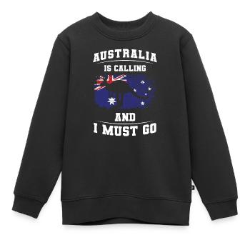 Outback Känguru Metropole - Kinder Premium Organic Sweatshirt - Schwarz - Vorne - AI Model Kid Female (0cm)