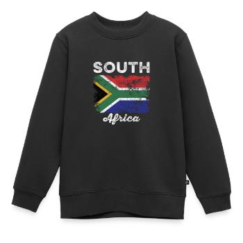 Südafrika Flagge Distressed - Kinder Premium Organic Sweatshirt - Schwarz - Vorne - AI Model Kid Female (0cm)