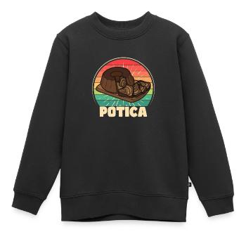 Potica Rollkuchen Slowenien Osteuropa Rezept - Kinder Premium Organic Sweatshirt - Schwarz - Vorne - AI Model Kid Female (0cm)