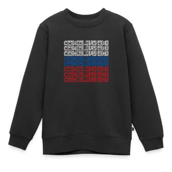 Ehemaliges Land Tschechien Slowakei Wappen - Kinder Premium Organic Sweatshirt - Schwarz - Vorne - AI Model Kid Female (0cm)