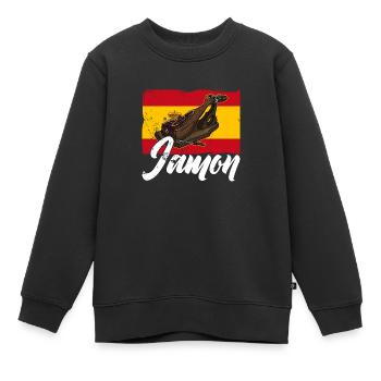 Jamon Spanien Vorspeise Schinken Schweinefleisch - Kinder Premium Organic Sweatshirt - Schwarz - Vorne - AI Model Kid Female (0cm)
