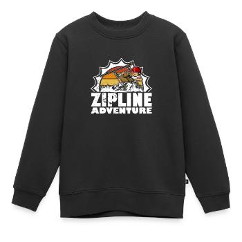 Ziplining Wald Hobby Seilrutschen Freizeit Berge - Kinder Premium Organic Sweatshirt - Schwarz - Vorne - AI Model Kid Female (0cm)