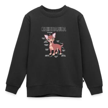 Chihuahua Anatomie - Kinder Premium Organic Sweatshirt - Schwarz - Vorne - AI Model Kid Female (0cm)