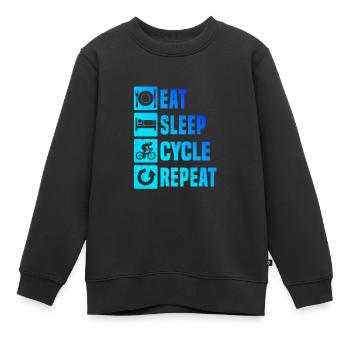 Road Cyclist Road Bike Road Bike Road Cycling - Kids Premium Organic Sweatshirt - black - Front - AI Model Kid Female (0cm)