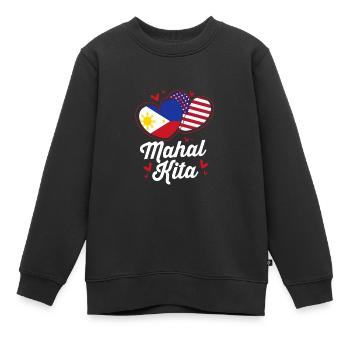 Philippinisch Philippinen - Kinder Premium Organic Sweatshirt - Schwarz - Vorne - AI Model Kid Female (0cm)