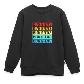 Muslim Islam ist Frieden - Kinder Premium Organic Sweatshirt - Schwarz - Vorne - AI Model Kid Female (0cm)