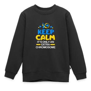 Down Syndrom - Kinder Premium Organic Sweatshirt - Schwarz - Vorne - AI Model Kid Female (0cm)