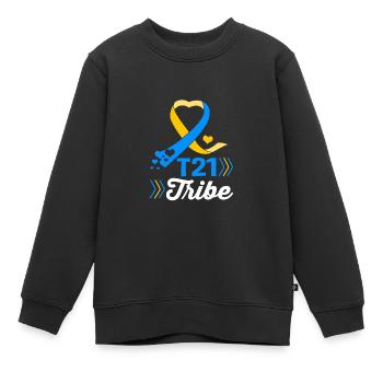 Down Syndrom - Kinder Premium Organic Sweatshirt - Schwarz - Vorne - AI Model Kid Female (0cm)