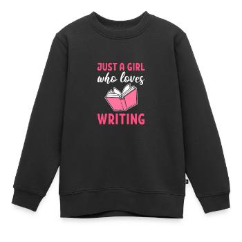 Autor - Kinder Premium Organic Sweatshirt - Schwarz - Vorne - AI Model Kid Female (0cm)