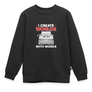 Autor - Kinder Premium Organic Sweatshirt - Schwarz - Vorne - AI Model Kid Female (0cm)