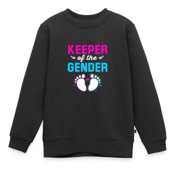 Gender Reveal Babyshower - Kinder Premium Organic Sweatshirt - Schwarz - Vorne - AI Model Kid Female (0cm)