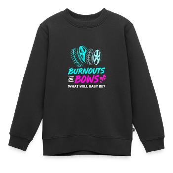 Gender Reveal Babyshower - Kinder Premium Organic Sweatshirt - Schwarz - Vorne - AI Model Kid Female (0cm)
