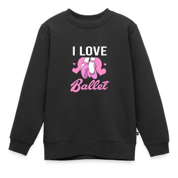Ballett Ballett-Tänzerin - Kinder Premium Organic Sweatshirt - Schwarz - Vorne - AI Model Kid Female (0cm)