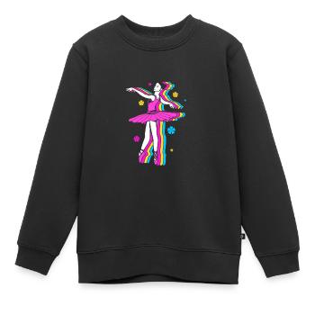 Ballett Ballett-Tänzerin - Kinder Premium Organic Sweatshirt - Schwarz - Vorne - AI Model Kid Female (0cm)