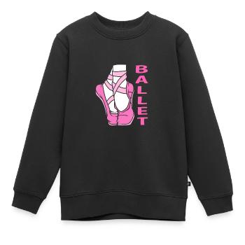 Ballett Ballett-Tänzerin - Kinder Premium Organic Sweatshirt - Schwarz - Vorne - AI Model Kid Female (0cm)