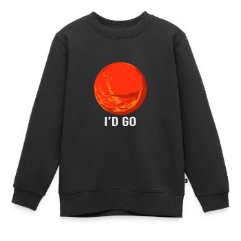 Solar System Universe - Kids Premium Organic Sweatshirt - black - Front - AI Model Kid Female (0cm)