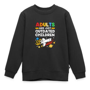Universum Sonnensystem - Kinder Premium Organic Sweatshirt - Schwarz - Vorne - AI Model Kid Female (0cm)