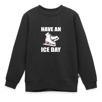 Patinage sur glace Patinage sur glace Patinage sur glace - Sweat Premium enfant bio - noir - Devant - AI Model Kid Female (0cm)
