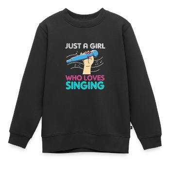 Karaoke - Kinder Premium Organic Sweatshirt - Schwarz - Vorne - AI Model Kid Female (0cm)