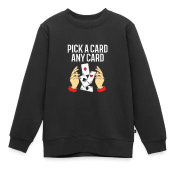 Zauberer Magie Magier - Kinder Premium Organic Sweatshirt - Schwarz - Vorne - AI Model Kid Female (0cm)