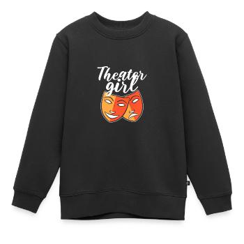 Theater Schauspiel Schauspieler Schauspielerin - Kinder Premium Organic Sweatshirt - Schwarz - Vorne - AI Model Kid Female (0cm)