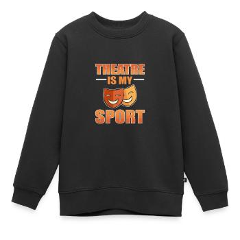 Théâtre - Sweat Premium enfant bio - noir - Devant - AI Model Kid Female (0cm)