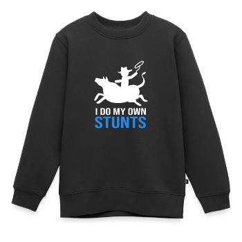 Rodéo - Sweat Premium enfant bio - noir - Devant - AI Model Kid Female (0cm)
