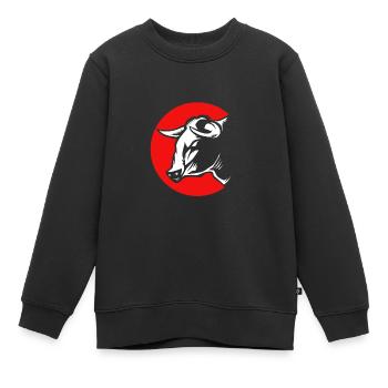 Rodéo - Sweat Premium enfant bio - noir - Devant - AI Model Kid Female (0cm)