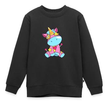 Voodoo Einhorn - Kinder Premium Organic Sweatshirt - Schwarz - Vorne - AI Model Kid Female (0cm)