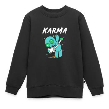 Voodoo Karma - Kinder Premium Organic Sweatshirt - Schwarz - Vorne - AI Model Kid Female (0cm)