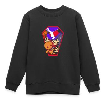 Squelette vaudou - Sweat Premium enfant bio - noir - Devant - AI Model Kid Female (0cm)