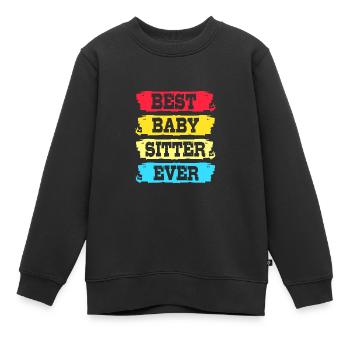 Éducation maternelle Éducateur Éducateur - Sweat Premium enfant bio - noir - Devant - AI Model Kid Female (0cm)