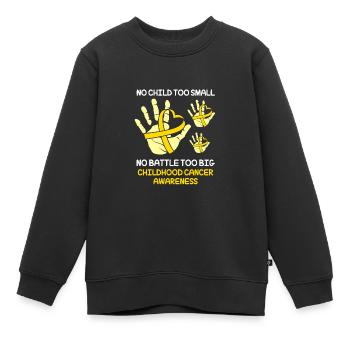 Krebs Kind Krebs-Überlebender - Kinder Premium Organic Sweatshirt - Schwarz - Vorne - AI Model Kid Female (0cm)