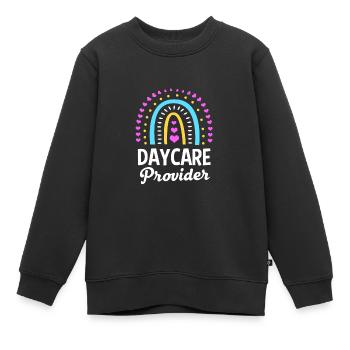 Éducation maternelle Éducateur Éducateur - Sweat Premium enfant bio - noir - Devant - AI Model Kid Female (0cm)