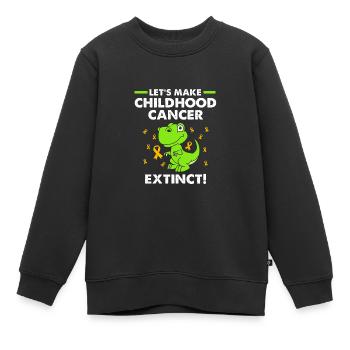 Krebs Kind Krebs-Überlebender - Kinder Premium Organic Sweatshirt - Schwarz - Vorne - AI Model Kid Female (0cm)