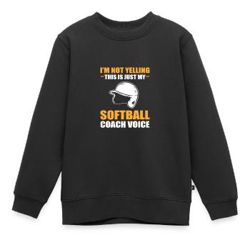 Softball Softball-Spieler - Kinder Premium Organic Sweatshirt - Schwarz - Vorne - AI Model Kid Female (0cm)