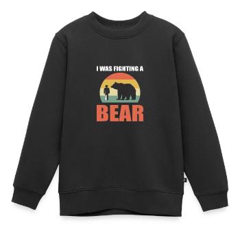 Gebrochenes Bein - Kinder Premium Organic Sweatshirt - Schwarz - Vorne - AI Model Kid Female (0cm)