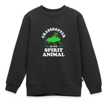 Heuschrecke - Kinder Premium Organic Sweatshirt - Schwarz - Vorne - AI Model Kid Female (0cm)