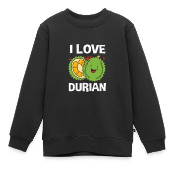 Thai Durian Frucht - Kinder Premium Organic Sweatshirt - Schwarz - Vorne - AI Model Kid Female (0cm)