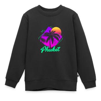 Thaïlande Langue thaïlandaise Phuket - Sweat Premium enfant bio - noir - Devant - AI Model Kid Female (0cm)