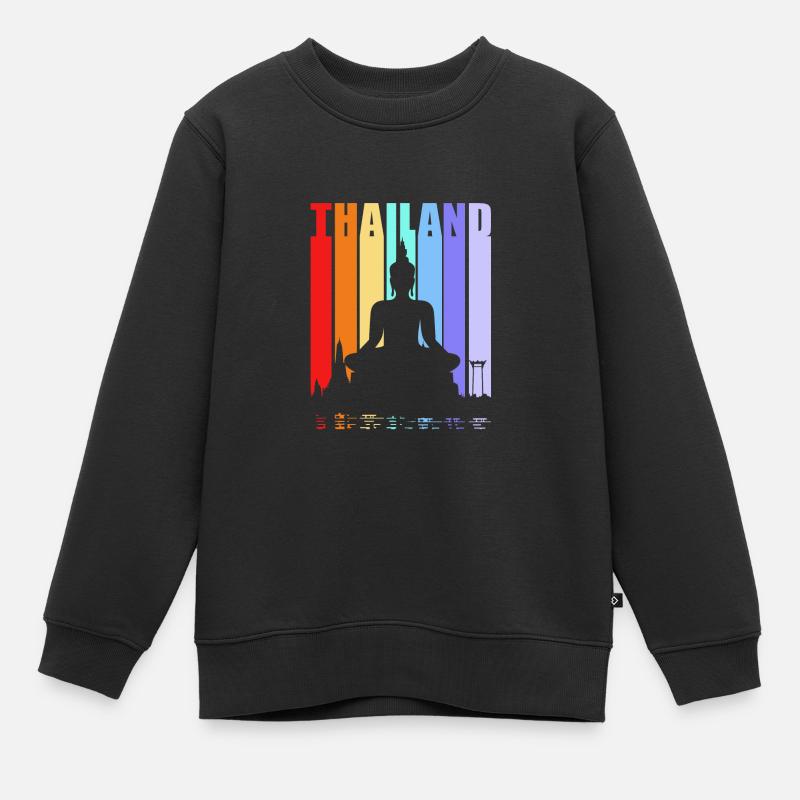 Thaï - Sweat Premium enfant bio - noir