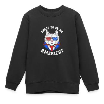4 juillet Couleurs nationales Fête nationale des États-Unis - Sweat Premium enfant bio - noir - Devant - AI Model Kid Female (0cm)