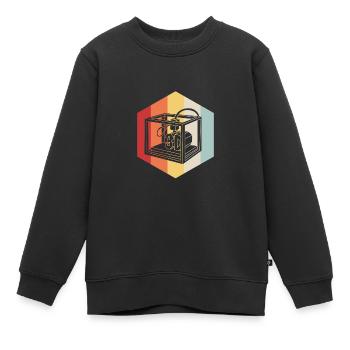3D Druck - Kinder Premium Organic Sweatshirt - Schwarz - Vorne - AI Model Kid Female (0cm)