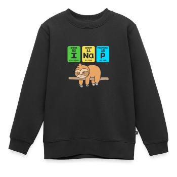 Faultier Faulheit Faulenzer Morgenmuffel - Kinder Premium Organic Sweatshirt - Schwarz - Vorne - AI Model Kid Female (0cm)
