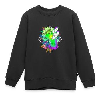 Colibri - Sweat Premium enfant bio - noir - Devant - AI Model Kid Female (0cm)