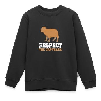 Capybara - Kinder Premium Organic Sweatshirt - Schwarz - Vorne - AI Model Kid Female (0cm)
