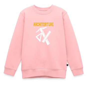 architecture - Sweat Premium enfant bio - rose - Devant - AI Model Kid Female (0cm)